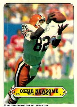 1983 Topps - Stickers #23 Ozzie Newsome Front