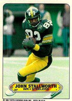 1983 Topps - Stickers #27 John Stallworth Front