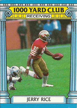 1987 Topps - 1000 Yard Club #2 Jerry Rice Front