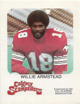 1981 Red Rooster Calgary Stampeders #NNO Willie Armstead Front