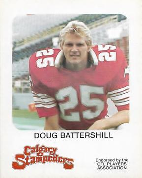 1981 Red Rooster Calgary Stampeders #NNO Doug Battershill Front