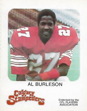 1981 Red Rooster Calgary Stampeders #NNO Al Burleson Front