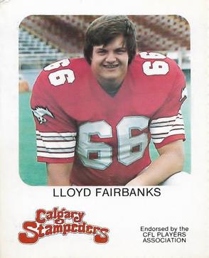 1981 Red Rooster Calgary Stampeders #NNO Lloyd Fairbanks Front