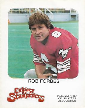 1981 Red Rooster Calgary Stampeders #NNO Rob Forbes Front