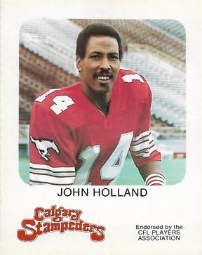 1981 Red Rooster Calgary Stampeders #NNO John Holland Front