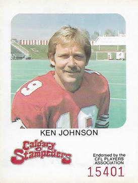 1981 Red Rooster Calgary Stampeders #NNO Ken Johnson Front