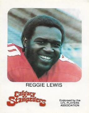 1981 Red Rooster Calgary Stampeders #NNO Reggie Lewis Front