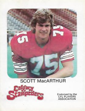 1981 Red Rooster Calgary Stampeders #NNO Scott MacArthur Front