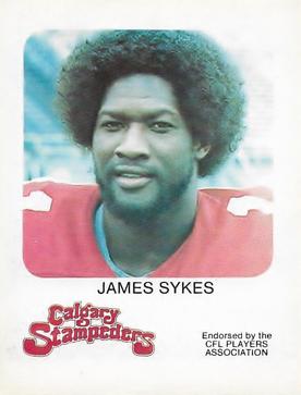 1981 Red Rooster Calgary Stampeders #NNO James Sykes Front