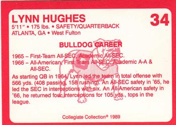 1989 Collegiate Collection Georgia Bulldogs (200) #34 Lynn Hughes Back