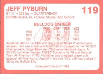1989 Collegiate Collection Georgia Bulldogs (200) #119 Jeff Pyburn Back