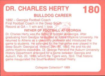 1989 Collegiate Collection Georgia Bulldogs (200) #180 Dr. Charles Herty Back