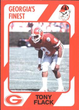 1989 Collegiate Collection Georgia Bulldogs (200) #186 Tony Flack Front