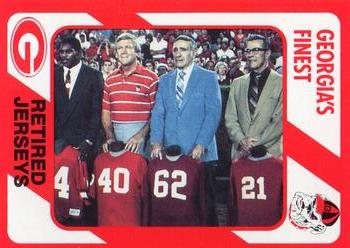 1989 Collegiate Collection Georgia Bulldogs (200) #196 Retired Jerseys Front