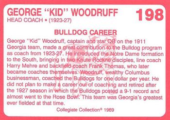 1989 Collegiate Collection Georgia Bulldogs (200) #198 George Woodruff Back