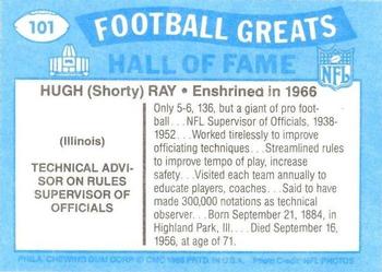 1988 Swell Greats #101 Hugh Ray Back