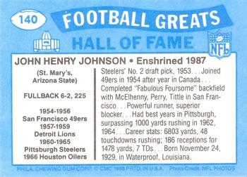 1988 Swell Greats #140 John Johnson Back