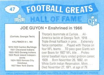 1988 Swell Greats #47 Joe Guyon Back