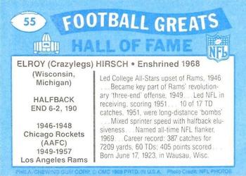 1988 Swell Greats #55 Elroy Hirsch Back