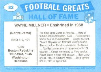 1988 Swell Greats #83 Wayne Millner Back