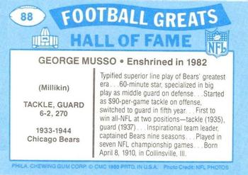 1988 Swell Greats #88 George Musso Back