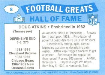 1988 Swell Greats #8 Doug Atkins Back