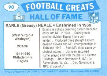 1988 Swell Greats #90 Earle Neale Back