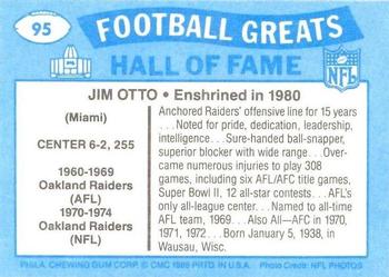 1988 Swell Greats #95 Jim Otto Back