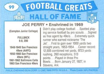 1988 Swell Greats #99 Joe Perry Back