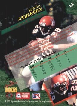 1995 Signature Rookies  - Autographs #2 Kelvin Anderson Back