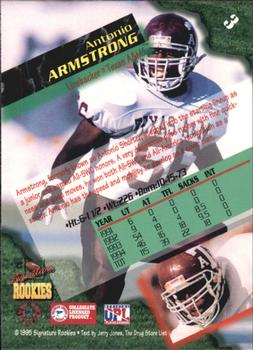 1995 Signature Rookies  - Autographs #3 Antonio Armstrong Back