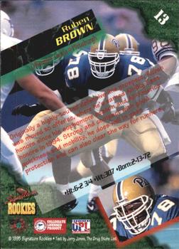 1995 Signature Rookies  - Autographs #13 Ruben Brown Back