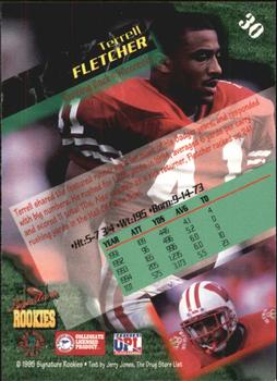 1995 Signature Rookies  - Autographs #30 Terrell Fletcher Back