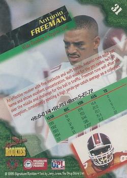 1995 Signature Rookies  - Autographs #31 Antonio Freeman Back