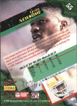 1995 Signature Rookies  - Autographs #55 Craig Newsome Back