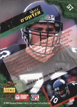 1995 Signature Rookies  - Autographs #57 Matt O'Dwyer Back