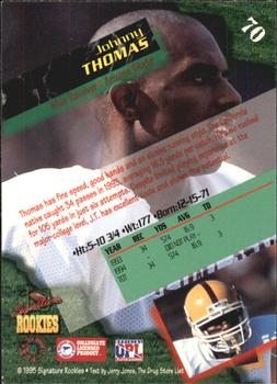 1995 Signature Rookies  - Autographs #70 Johnny Thomas Back