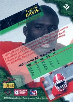 1995 Signature Rookies  - Autographs #21 Terrell Davis Back