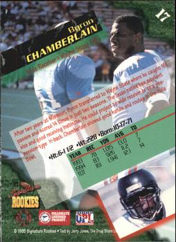 1995 Signature Rookies  - Autographs International #17 Byron Chamberlain Back