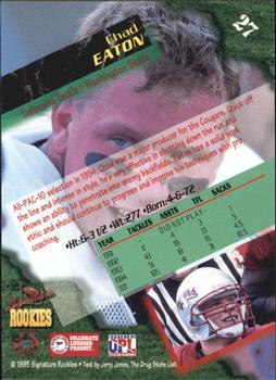 1995 Signature Rookies  - Autographs International #27 Chad Eaton Back