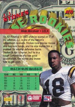 1995 Signature Rookies  - Franchise Rookies Samples Gold #R8 J.J. Stokes Back