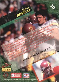 1995 Signature Rookies  - International #10 Tony Boselli Back