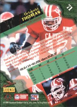 1995 Signature Rookies  - International #71 Orlando Thomas Back