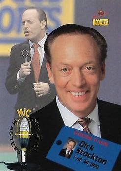 1995 Signature Rookies  - Masters of the Mic #M4 Dick Stockton Front