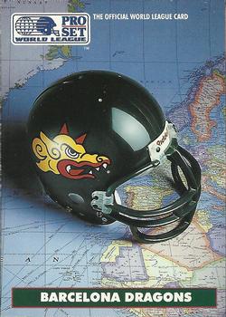 1991 Pro Set - WL Helmet Collectibles (WLAF Helmets) #1 Barcelona Dragons Front
