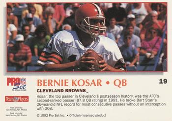 1992 Pro Set Power #19 Bernie Kosar Back