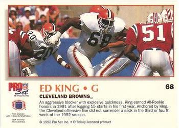 1992 Pro Set Power #68 Ed King Back