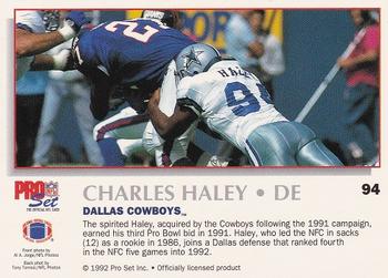 1992 Pro Set Power #94 Charles Haley Back