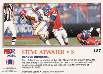 1992 Pro Set Power #127 Steve Atwater Back