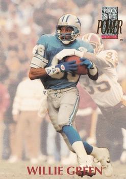 1992 Pro Set Power #186 Willie Green Front
